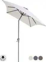 Praxis 4gardenz Parasol Rechthoek 150x250cm Kantelbaar - Balkonparasol Creme aanbieding