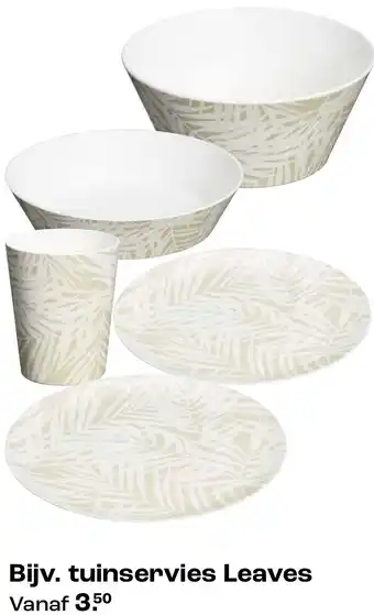 Kwantum Tuinservies Leaves aanbieding