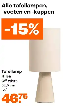 Kwantum Tafellamp Riba aanbieding