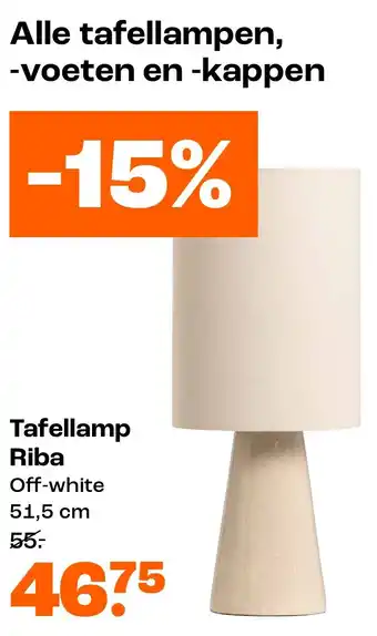 Kwantum Tafellamp Riba aanbieding