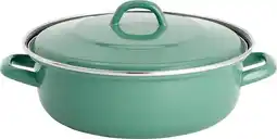 Bol.com Lite-Body - Magnus Braadpan 28cm/3l met deksel- Emaille - Inductie - Olijf groen aanbieding
