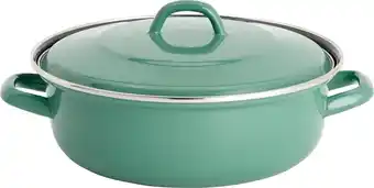 Bol.com Lite-Body - Magnus Braadpan 28cm/3l met deksel- Emaille - Inductie - Olijf groen aanbieding