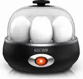 Bol.com Kicinn Eierkoker - Eierkoker Elektrisch - Geschikt voor 7 eieren - Zwart aanbieding