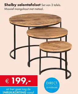 Woonsquare Shelby salontafelset aanbieding