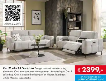 Woonsquare 21/2+2 zits XL Vicenza aanbieding