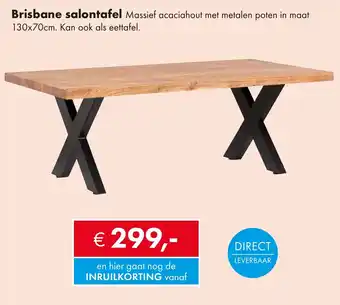Woonsquare Brisbane salontafel aanbieding