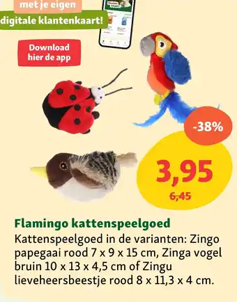 Maxi Zoo Flamingo kattenspeelgoed aanbieding