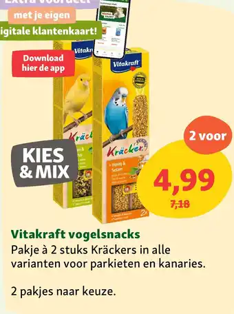 Maxi Zoo Vitakraft vogelsnacks aanbieding