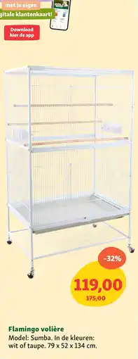 Maxi Zoo Flamingo volière aanbieding