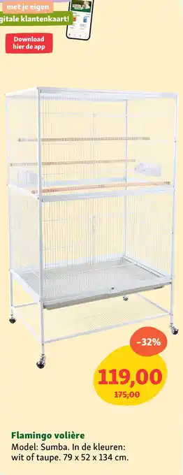 Maxi Zoo Flamingo volière aanbieding