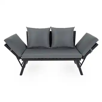 Action 2-in-1 loungebank met rattanlook aanbieding