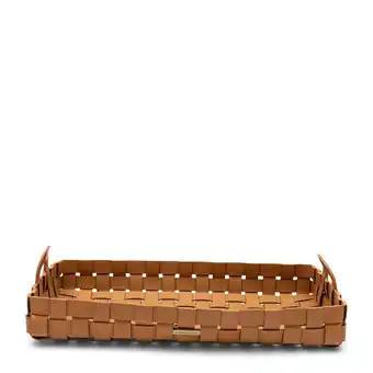 Douglas Rivièra Maison Tray Florence in B13 - Bruin van L00 - Leer, 61x43.5 cm aanbieding