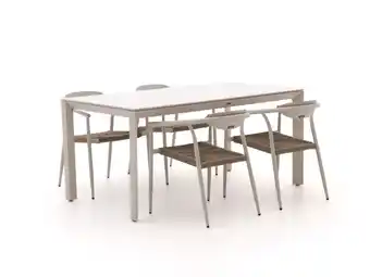Kees Smit Manifesto Cavone/Sestino 160cm dining tuinset 5-delig stapelbaar aanbieding