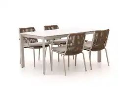 Kees Smit Bellagio Caronia/Sestino 160cm dining tuinset 5-delig stapelbaar aanbieding