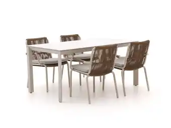 Kees Smit Bellagio Caronia/Sestino 160cm dining tuinset 5-delig stapelbaar aanbieding