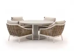 Kees Smit Apple Bee Milou/La Fonte ø 150cm low dining tuinset 5-delig aanbieding