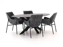 Kees Smit Manifesto Novara/Furato ellips 200cm dining tuinset 5-delig aanbieding