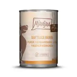 Zooplus 12 x 400 g MjAMjAM puur vleesgenot sappige kip puur hondenvoer nat aanbieding