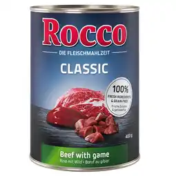 Zooplus Probeer nu: 1 Rocco Blik 400 g - Classic: Rund met Wild aanbieding