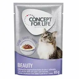 Zooplus 48 x 85 g Concept for Life natvoer voor katten - Beauty in saus aanbieding