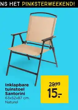 Xenos Inklapbare tuinstoel Santorini aanbieding