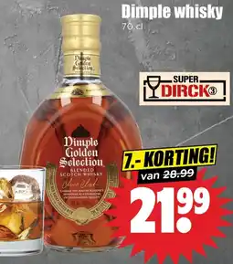 Dirk Dimple whisky aanbieding
