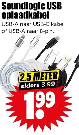 Dirk Soundlogic USB oplaadkabel aanbieding