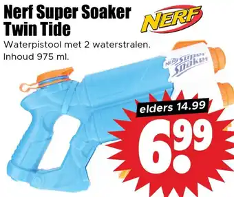 Dirk Nerf Super Soaker Twin Tide aanbieding