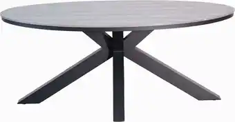Intratuin Tierra Outdoor 6-zits eettafel Flores antraciet D 200 H 110 cm aanbieding