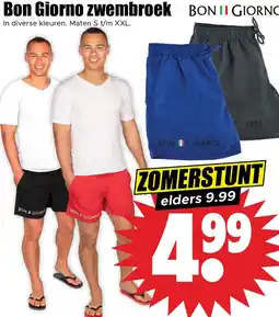 Dirk Bon Giorno zwembroek aanbieding