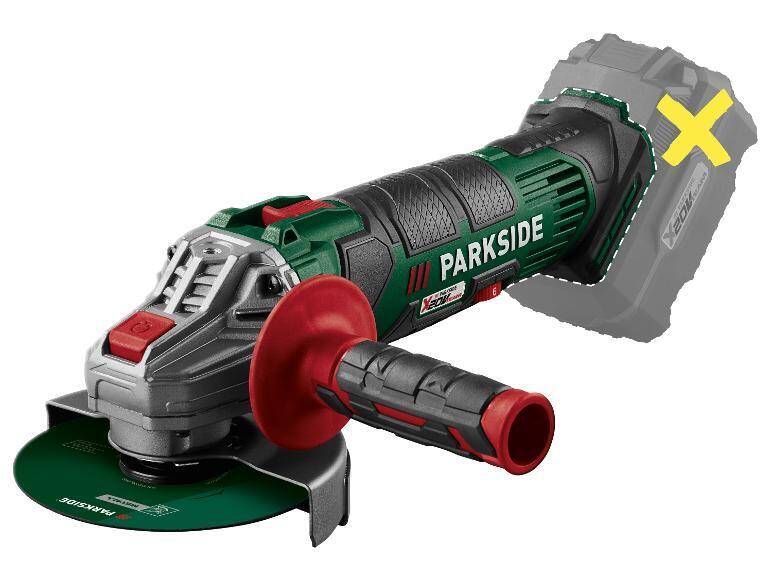 POSENPRO Borstelloze haakse slijper, 20 V, vacuümsnelheid 8000 omw/min ( slijpschijf: 125 mm), 1 lithium-ion batterij 20 V 4,0 Ah en 1 oplader