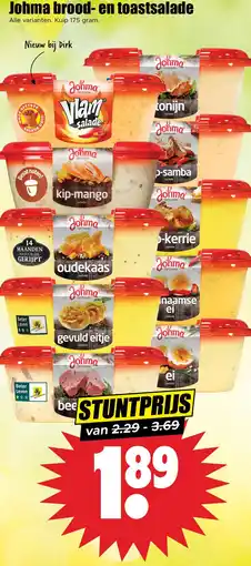 Dirk Johma brood en toastsalade aanbieding