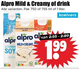 Dirk Alpro Mild & Creamy of drink aanbieding