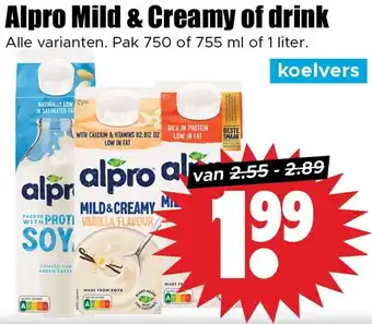 Dirk Alpro Mild & Creamy of drink aanbieding