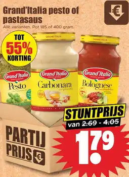 Dirk Grand'Italia pesto of pastasaus aanbieding