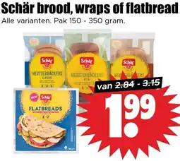 Dirk Schär brood, wraps of flatbread aanbieding