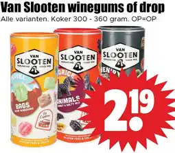 Dirk Van Slooten winegums of drop aanbieding