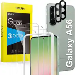 Amazon SPARIN Gehard glas Compatibel met Samsung Galaxy A aanbieding