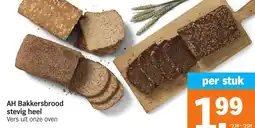 Albert Heijn AH Bakkersbrood stevig heel aanbieding
