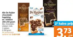 Albert Heijn Alle De Ruijter chocolade hagelslag en vlokken aanbieding