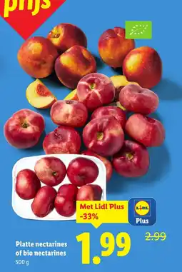 Lidl Platte nectarines of bio nectarines aanbieding