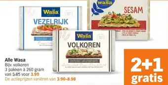 Albert Heijn Alle Wasa aanbieding