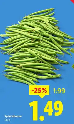 Lidl Sperziebonen aanbieding