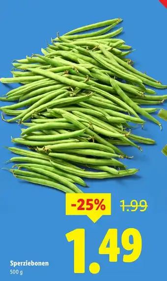 Lidl Sperziebonen aanbieding