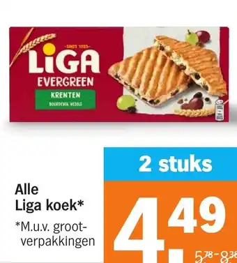 Albert Heijn Alle Liga koek aanbieding