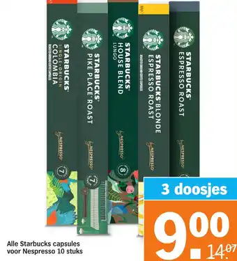 Albert Heijn Alle Starbucks capsules voor Nespresso aanbieding