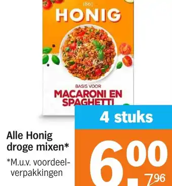 Albert Heijn Alle Honig droge mixen aanbieding