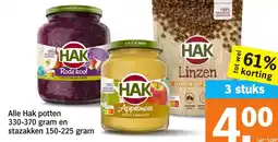 Albert Heijn Alle Hak potten en stazakken aanbieding