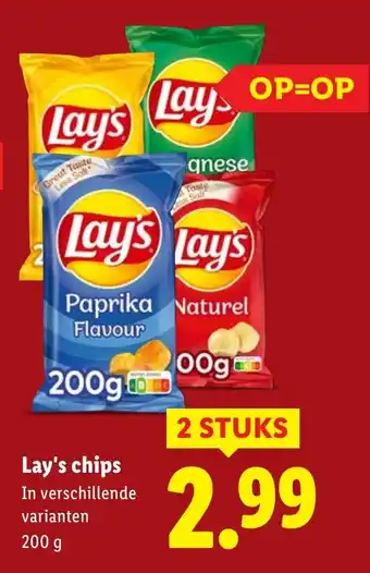 Lidl Lay's chips aanbieding