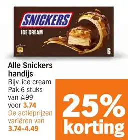 Albert Heijn Alle Snickers handijs aanbieding